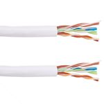 Bobina de cable de red ethernet Cat. 5e UTP CCA de 100 m rígido de color gris - LQ05100 - 05