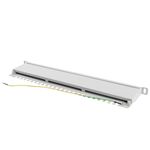 Patch panel 19" blanco de 24 RJ45 Cat.6 UTP 0.5U Lanberg PPU6-0024-S - RD11200 - 02