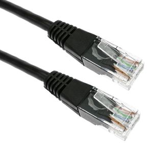 Cable de red ethernet Cat. 5e UTP de 0,25 m de color negro