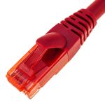 Cable de red ethernet Cat. 6a UTP de 0,5 m de color rojo ultra flexible - LJ10100 - 07