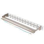 Patch panel configurable para keystone 19" blanco de 48 RJ45 con peine FTP Lanberg - RD15100 - 03