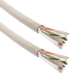 Bobina de cable de red LAN FTP categoría cat.6 24AWG CCA rígido gris 100 m - LN05700 - 01