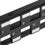 Patch panel de 24 RJ45 Cat.6a UTP 1U negro con peine - RC03400 - 04