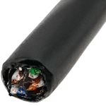 Bobina de cable de red ethernet Cat. 6 FTP de 305 m rígido de color negro para exterior - LM09200 - 05