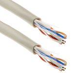 Bobina de cable de red LAN UTP categoría cat.6 24AWG CCA rígido gris 305m - LN05600 - 01