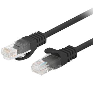 Cable de red ethernet Cat. 6 UTP de 0,25 m de color negro PCU6-10CC-0025-BK