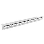 Patch panel configurable para keystone 19" blanco de 24 RJ45 con FTP y UTP1U Lanberg PPKS-1024-S - RD13800 - 01