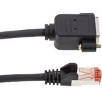Cable extensor S/FTP Cat. 6 LSZH para fijación a panel macho a hembra negro de 50 cm - RJ08600 - 05