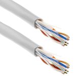Bobina de cable de red ethernet Cat. 6 UTP de 100 m flexible de color gris - LM02300 - 01