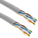 Bobina de cable de red ethernet Cat. 6 UTP de 305 m rígido de color gris - LM06200 - 01