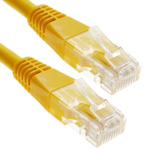 Cable de red ethernet Cat. 6 UTP de 1 m de color amarillo