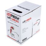 Bobina de cable de red ethernet Cat. 6 FTP CCA de 100 m rígido de color rojo - LQ00400 - 07
