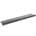 Patch panel 19" de 24 RJ45 Cat.6 FTP 0.5U Lanberg PPS6-0024-B - RD11300 - 01