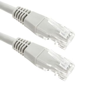 Cable de red ethernet Cat. 6 UTP de 20 m de color gris