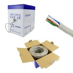 Bobina de cable de red ethernet Cat. 5e UTP de 305 m rígido de color gris - LM00200 - 04