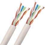 Bobina de cable de red ethernet Cat. 5e UTP de 305 m flexible de color gris - LM00400 - 06