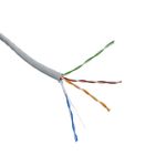 Bobina de cable de red ethernet Cat. 5e UTP de 100 m flexible de color gris - LM00300 - 02