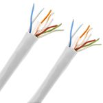 Bobina de cable de red ethernet Cat. 6 FTP CCA de 100 m rígido de color blanco - LQ05400 - 04
