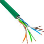 Bobina de cable de red ethernet Cat. 5e UTP CCA de 305 m rígido de color verde LCU5-10CC-0305-G - LN15300 - 01