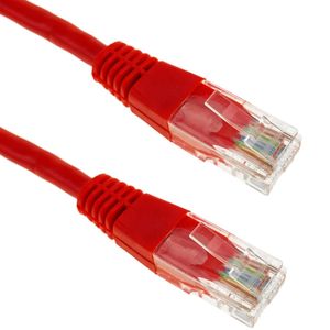 Cable de red ethernet Cat. 5e UTP de 3 m de color rojo