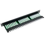 Patch panel de 24 RJ45 Cat.5e UTP 1U negro con organizador de cables para armario rack - RC04000 - 02