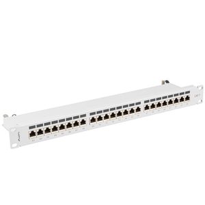 Patch panel 19" blanco de 24 RJ45 CAT.7 FTP 1U Lanberg PPS7-1024-S