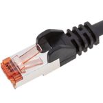 Cable extensor S/FTP Cat. 6 LSZH para fijación a panel macho a hembra negro de 5 m - RJ09000 - 06