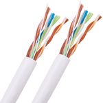 Bobina de cable de red ethernet Cat. 5e UTP CCA de 100 m rígido de color gris - LQ05100 - 06