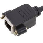Cable extensor S/FTP Cat. 6 LSZH para fijación a panel macho a hembra negro de 50 cm - RJ08600 - 07