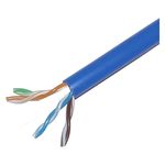 Bobina de cable de red ethernet Cat. 5e UTP CCA de 100 m rígido de color azul - LQ01100 - 02
