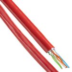 Bobina de cable de red ethernet Cat. 6 FTP CCA de 100 m rígido de color rojo - LQ00400 - 04
