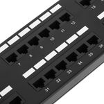 Patch panel de 48 RJ45 Cat.5e UTP 2U negro - RC03101 - 04