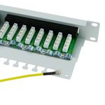 Patch panel de 24 RJ45 Cat.5e UTP 1U blanco con peine - WT03100 - 05