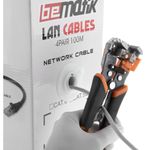 Bobina de cable de red ethernet Cat. 6 UTP de 305 m flexible de color gris - LM02400 - 04