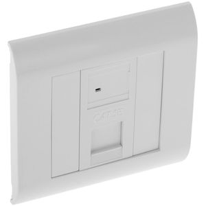 Caja de pared o canaleta de 80x80 con 1 RJ45 FTP Cat.5e 568B