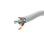 Bobina de cable de red ethernet Cat. 6a FTP de 100 m rígido de color gris - LM03500 - 02