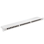 Patch panel 19" blanco de 24 RJ45 Cat.6 FTP 0.5U Lanberg PPS6-0024-S - RD11400 - 01
