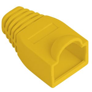 Cubierta de goma Lanberg para conector RJ45 de color amarillo Pack de 100uds