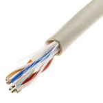 Bobina de cable de red LAN UTP categoría cat.6 24AWG CCA rígido gris 100 m - LN05500 - 07