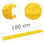 Pasacables de suelo para protección de cables eléctricos de 1 vía 100x13 cm amarillo rígido - BT03500 - 02