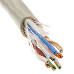 Bobina de cable de red LAN UTP categoría cat.6 24AWG CCA rígido gris 305m - LN05600 - 04