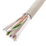 Bobina de cable de red LAN FTP categoría cat.6 24AWG CCA rígido gris 100 m - LN05700 - 07
