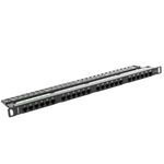 Patch panel 19" de 24 RJ45 Cat.5E UTP 0.5U Lanberg PPU5-0024-B - RD10800 - 01