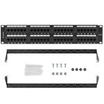 Patch panel 19" de 48 RJ45 CAT.5E UTP 1U Lanberg PPU5-2048-B - RD13300 - 06