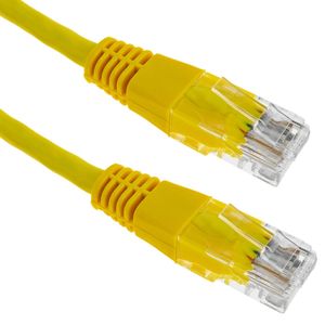 Cable de red ethernet Cat. 5e UTP de 5 m de color amarillo