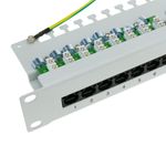 Patch panel de 24 RJ45 Cat.5e UTP 1U blanco con peine - WT03100 - 04