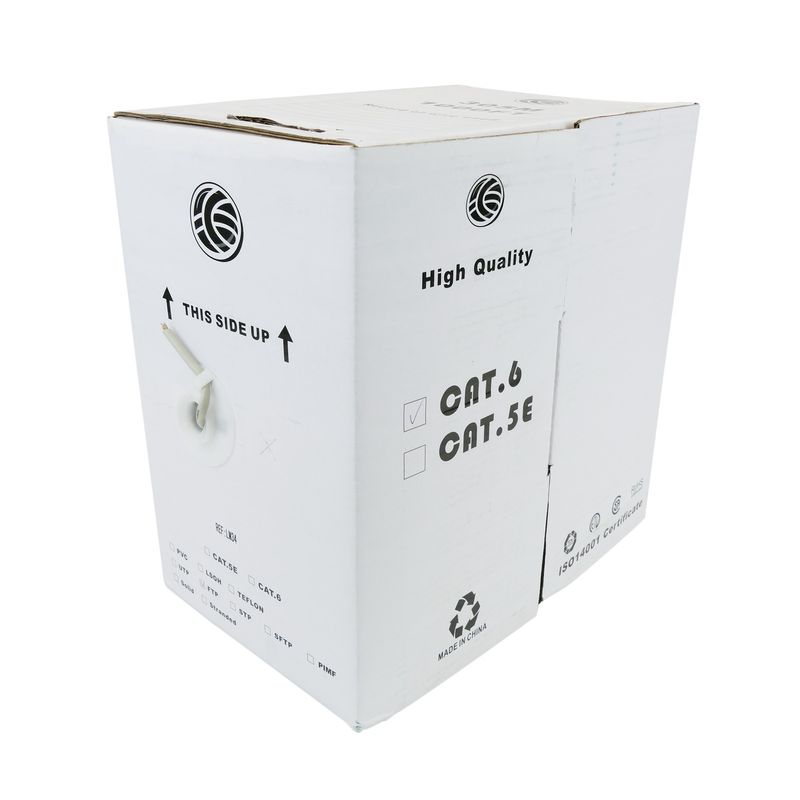 Bobina de cable de red ethernet Cat. 6 FTP de 305 m flexible de color gris - LM03400 - 01