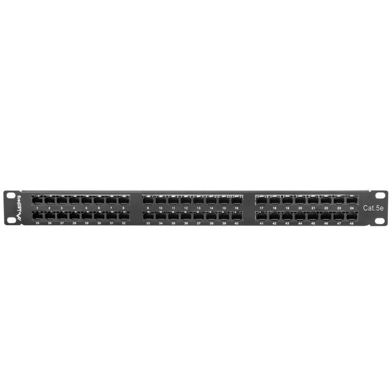 Patch panel 19" de 48 RJ45 CAT.5E UTP 1U Lanberg PPU5-1048-B - RD12900 - 01