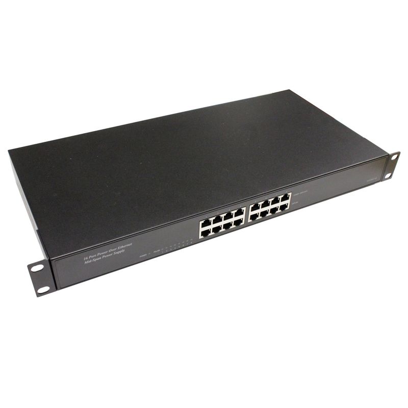 PoE Inyector Hub IEEE802.3af 10/100 Mbps 8-Port Rack 19 - RA06200 - 01