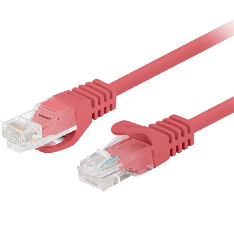 Cable de red ethernet Cat. 5e UTP de 0,25 m de color rojo PCU5-10CC-0025-R - RL20000 - 01